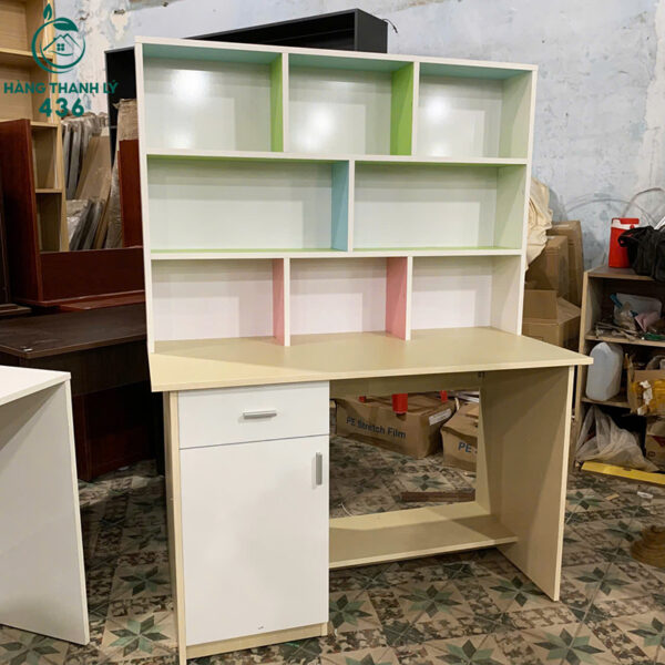 ban hoc go cu 1m2x60cmx75cmx1m6 nhieu ngan 2