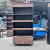 Kệ Trưng Bày Cũ 1M2X2M4 Khung Sắt Gỗ Màu Nâu