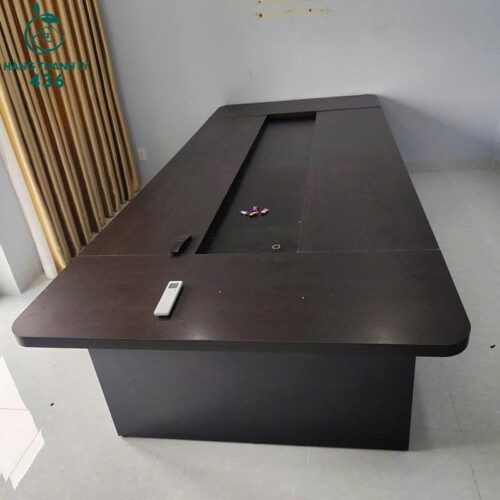 Bàn Họp Cũ 3M3X1M4X75CM Màu Nâu Đậm 2 Bàn họp cũ 3m3 x 1m4 x 75cm