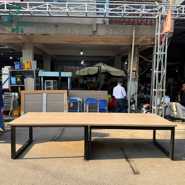 ban hop van phong cu dai 3m4x1m2 mat go mdf 1