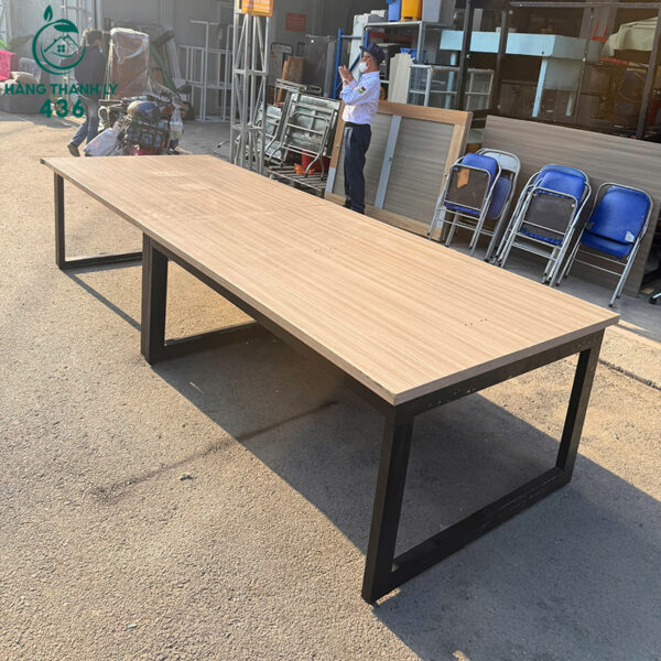 ban hop van phong cu dai 3m4x1m2 mat go mdf 2