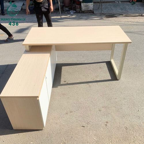 ban lam viec cu 1m6x60cmx1m6 thiet ke chu l kem tu phu 2