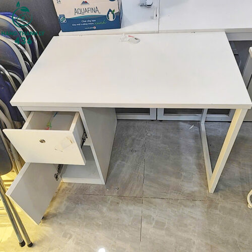 Bàn Làm Việc Cũ Gỗ MDF Màu Trắng 1MX60CM 4 Bàn Làm Việc Cũ Gỗ MDF Màu Trắng 1MX60CM