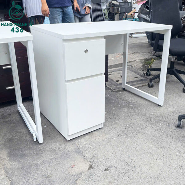ban-lam-viec-cu-go-mdf-mau-trang-1mx60cm (5) Bàn Làm Việc Cũ Gỗ MDF Màu Trắng 1MX60CM