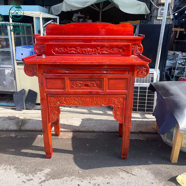 ban tho cu go tu nhien mau do cham khac 1