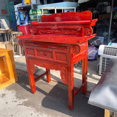 ban tho cu go tu nhien mau do cham khac 3