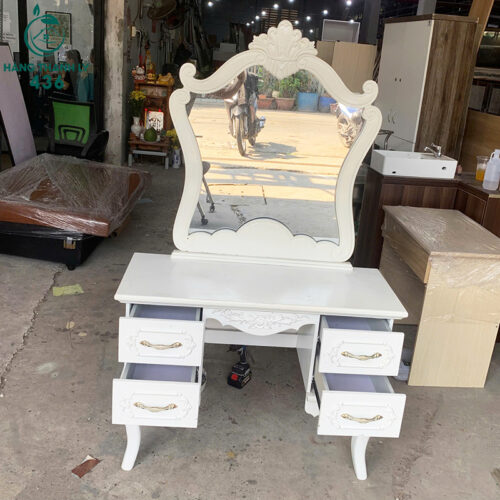 ban trang diem go cu mau trang co guong dep sang trong 1