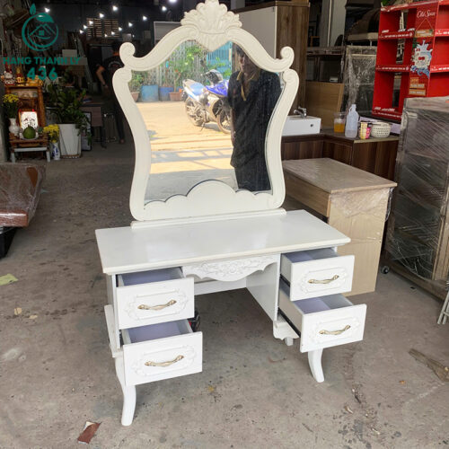 ban trang diem go cu mau trang co guong dep sang trong 2