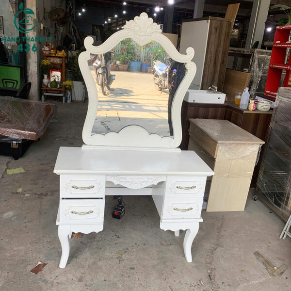 ban trang diem go cu mau trang co guong dep sang trong 4