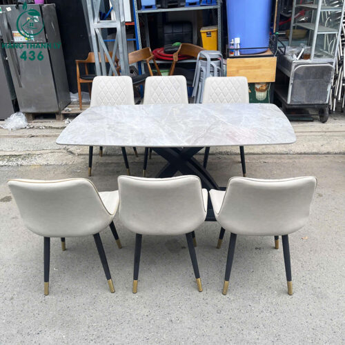 bo ban an cu mat da 6 ghe boc da hien dai 1