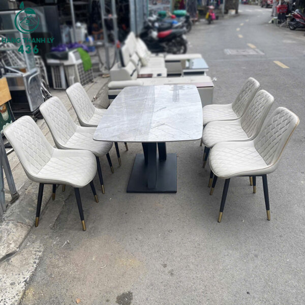 bo ban an cu mat da 6 ghe boc da hien dai 2