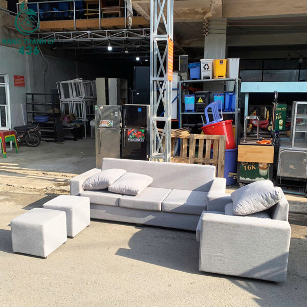 bo sofa cu vai xam kem ghe don nho 4