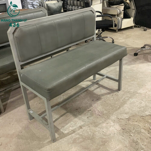 Ghế Băng Dài Cũ Khung Sắt Bọc Nệm Da Êm Ái 2 ghe bang dai cu khung sat boc nem da em ai 1