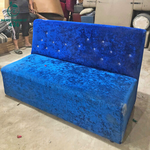 Ghế Sofa Băng Bọc Đệm Cũ Màu Xanh 2 ghe sofa bang nhung cu mau xanh 2