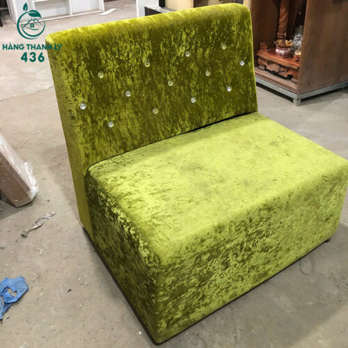 ghe sofa don cu boc nhung mau xanh com 1