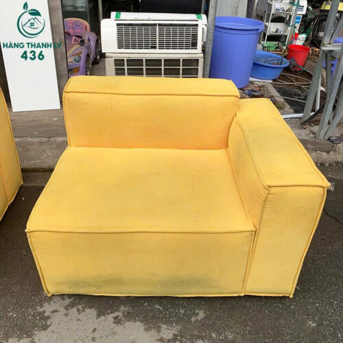 Ghế Sofa Đơn Cũ Bọc Đệm Màu Vàng ( Nhiều Mẫu ) 3 ghe sofa don cu boc ni mau vang noi bat 2