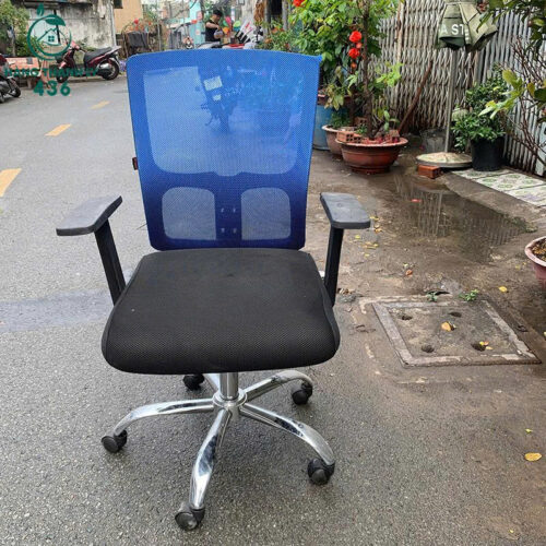 Ghế Xoay Văn Phòng Cũ Lưng Lưới Màu Xanh
