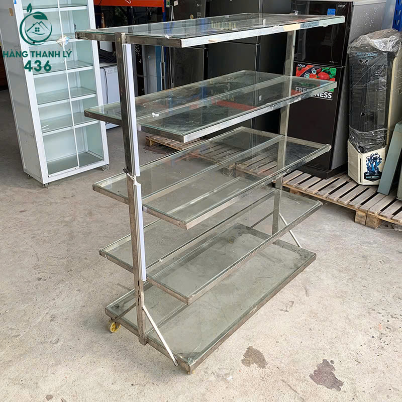 Kệ Trưng Bày Cũ 1M25X60CMX1M55 5 Tầng Có Bánh Xe ke-trung-bay-cu-1m25x60cmx1m55-5-tang-co-banh-xe-2 Kệ Trưng Bày Cũ 1M25X60CMX1M55 5 Tầng Có Bánh Xe