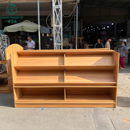 Kệ Trưng Bày Cũ 2M2X1M2X50CM Bằng Gỗ Nhiều Tầng 6 ke trung bay cu 2m2x1m2x50cm bang go trung bay hang hoa 6