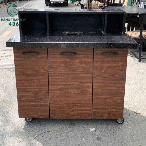 Quầy Lễ Tân Cũ 1MX55CMX1M05 Mặt Đá Gỗ Màu Nâu 3 quay le tan cu 1mx55cmx1m05 mat da go mau nau 4