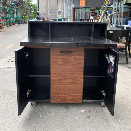 Quầy Lễ Tân Cũ 1MX55CMX1M05 Mặt Đá Gỗ Màu Nâu 2 quay le tan cu 1mx55cmx1m05 mat da go mau nau 5