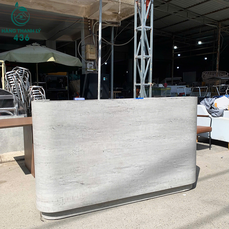 Quầy Thu Ngân Cũ 1M85X60CMX1M1 Màu Xám Xi Măng quay-thu-ngan-cu-1m85x60cmx1m1-mau-xam-xi-mang-1 Quầy Thu Ngân Cũ 1M85X60CMX1M1 Màu Xám Xi Măng