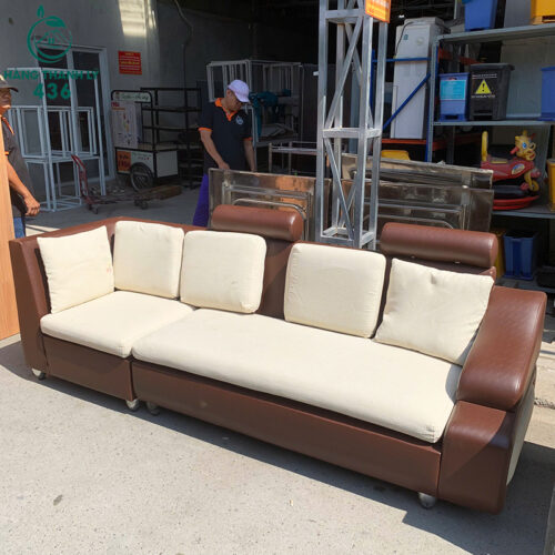 sofa bang dai cu 2m5x78cm boc da nau 1