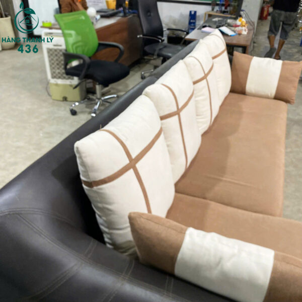 sofa goc chu l cu 2m5x1m6 boc ni mau nau kem 4