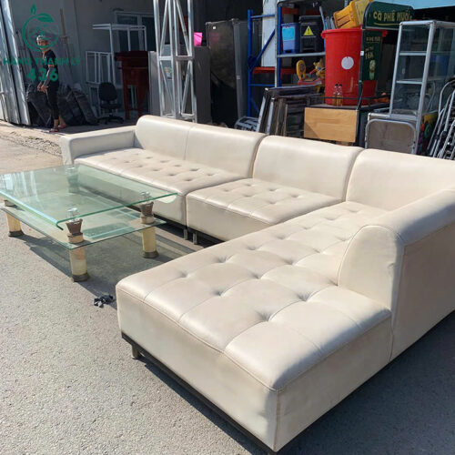 sofa goc chu l cu 2m9x2m boc da mau kem kem ban kinh 1