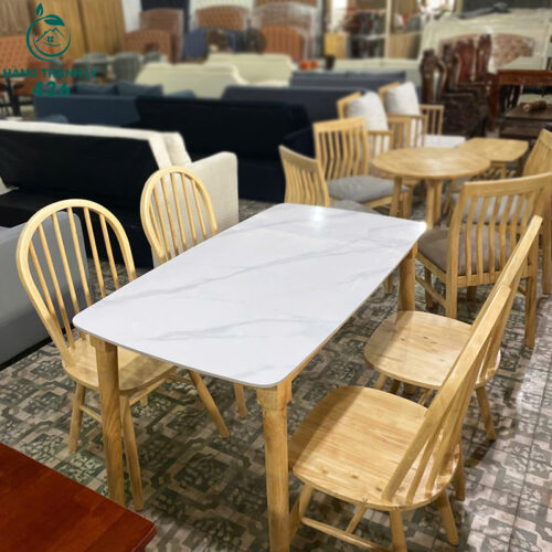 thanh ly bo ban an mat da chan go moi 99 2