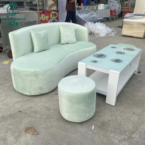 thanh ly bo sofa boc dem 1m7 hat dau mau xanh moi 99 1