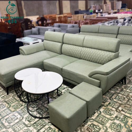 thanh ly bo sofa goc chu l mau xanh moi 99 3