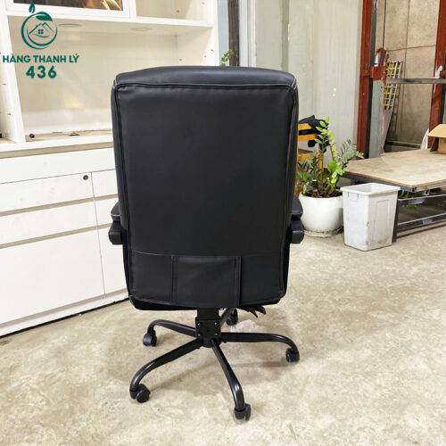 Thanh Lý Ghế Giám Đốc Bọc Da Màu Đen Có Gác Chân Mới 99% 5 thanh ly ghe giam doc boc da mau den co gac chan moi 99 1