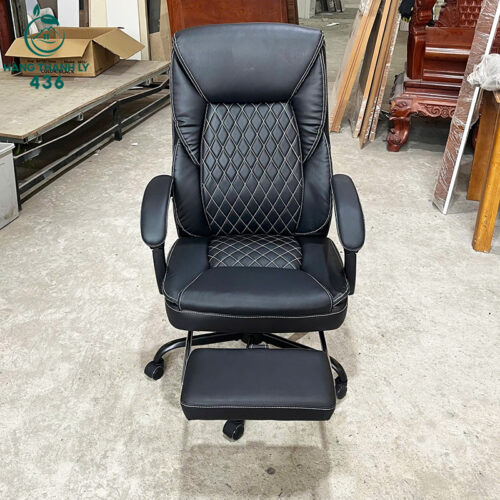 Thanh Lý Ghế Giám Đốc Bọc Da Màu Đen Có Gác Chân Mới 99% 2 thanh ly ghe giam doc boc da mau den co gac chan moi 99 3