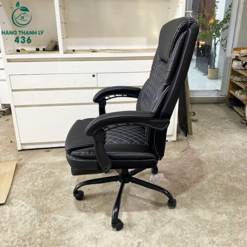 Thanh Lý Ghế Giám Đốc Bọc Da Màu Đen Có Gác Chân Mới 99% 6 thanh ly ghe giam doc boc da mau den co gac chan moi 99 6