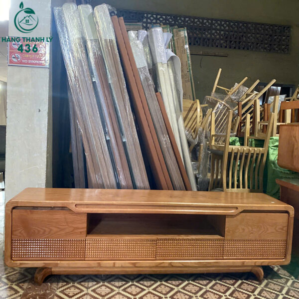 thanh ly ke tivi 2mx40cmx58cm go tu nhien moi 99 4