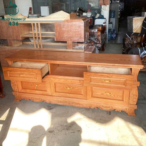 thanh ly ke tivi go 5 ngan 1m8x41cmx71cm moi 99 1