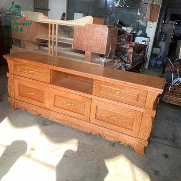 thanh ly ke tivi go 5 ngan 1m8x41cmx71cm moi 99 3