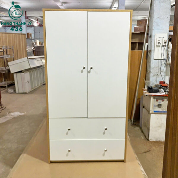 thanh ly tu quan ao 2 canh 2 ngan keo moi 99 2