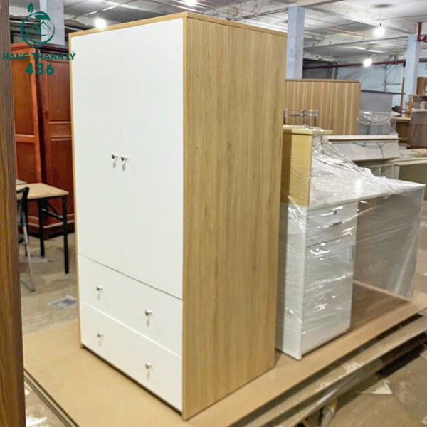 thanh ly tu quan ao 2 canh 2 ngan keo moi 99 3