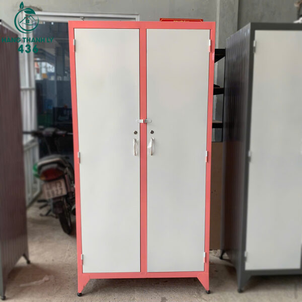 thanh ly tu quan ao sat x1m8 2 canh co guong moi 99 nhieu mau 1