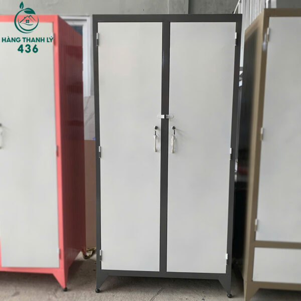 thanh ly tu quan ao sat x1m8 2 canh co guong moi 99 nhieu mau 3