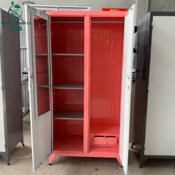 thanh ly tu quan ao sat x1m8 2 canh co guong moi 99 nhieu mau 6