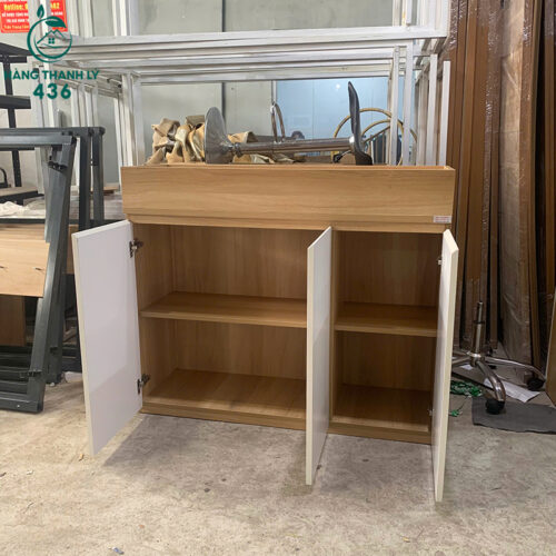 tu giay cu 3 canh mau vang soi phoi trang dep 2