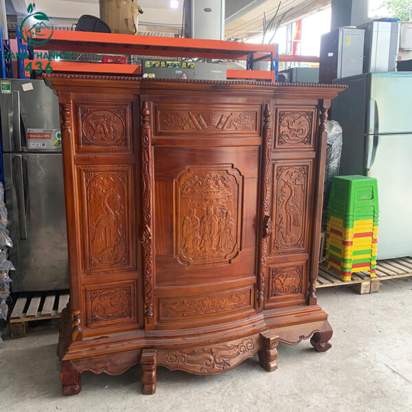 tu go cu tram khac sang trong mau nau 2