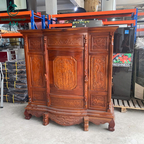 tu go cu tram khac sang trong mau nau 3