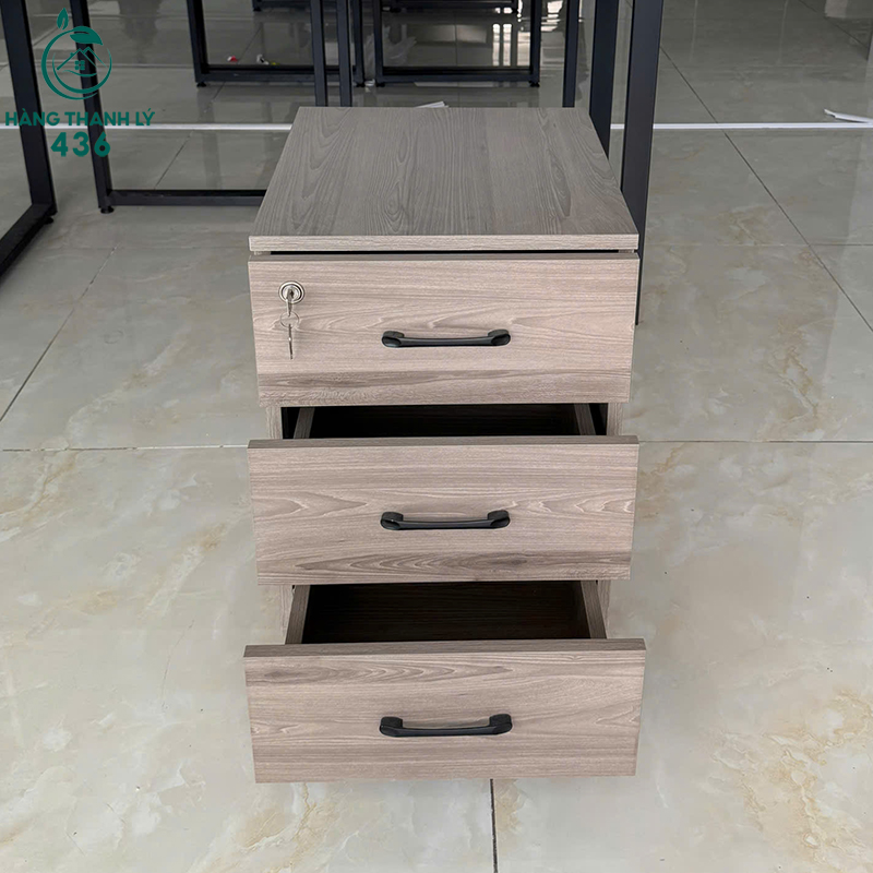 Tủ Hồ Sơ Cá Nhân Cũ 3 Ngăn Vân Gỗ Có Khoá 9 tu ho so ca nhan cu 3 ngan van go 4