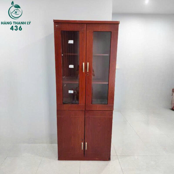 tu ho so cu 2 canh kinh 80cmx2m4 go mau nau nhieu mau 2