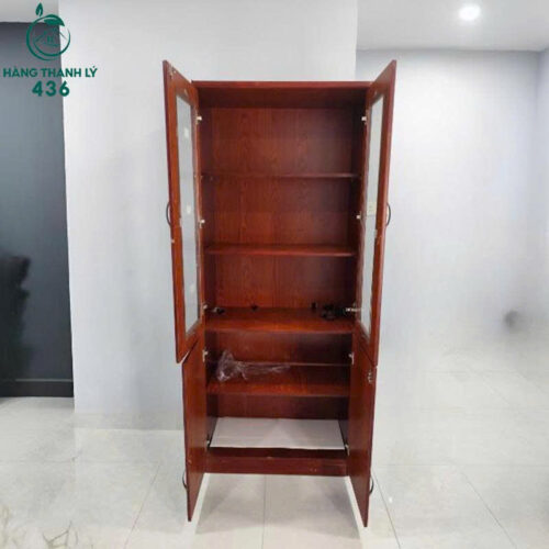 Tủ Hồ Sơ Cũ 2 Cánh Kính Kèm Hộc Tủ 2M4X80CM 2 tu ho so cu 2 canh kinh kem hoc tu 2m4x80cm 1