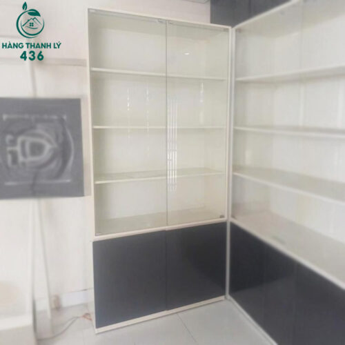 tu-kinh-cu-mat-duoi-mau-den-khung-trang-500x500 Thanh Lý Bàn Ghế Cũ, Mua Bán Đồ Nội Thất Cũ Giá Rẻ TPHCM